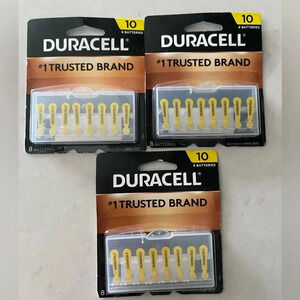 3 packages - Duracell Size 10 Hearing Aid Batteries, 8/Pack DA10B8ZM
